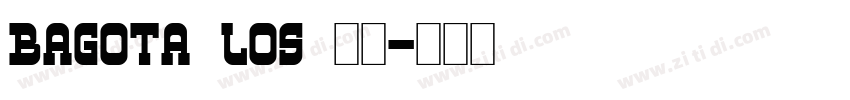 BAGOTA LOS 字体字体转换